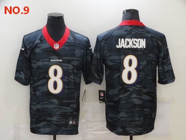 Men's Baltimore Ravens 8 Lamar Jackson Jesey NO.9;